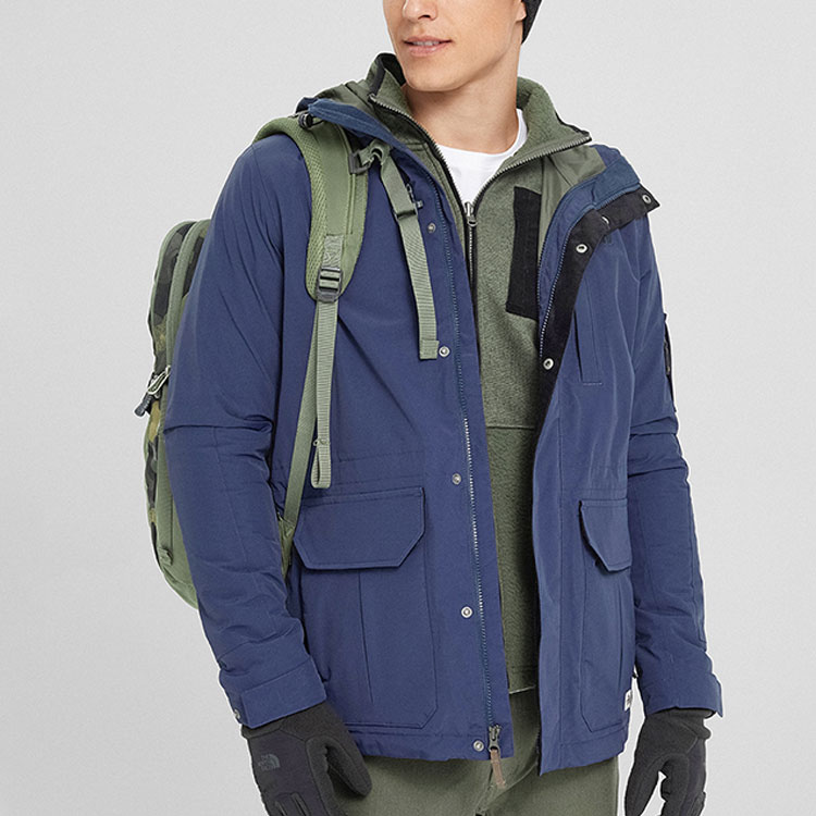 TNF  Blue Waterproof Insulated 3-in-1 Jacket with Logo Design. NF0A3VU9-H2G 圖 5