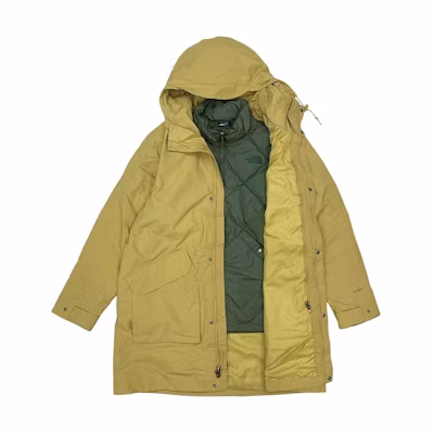 TNF Brown Green Waterproof Insulated 3-in-1 Jacket. NF0A7QT5-932
