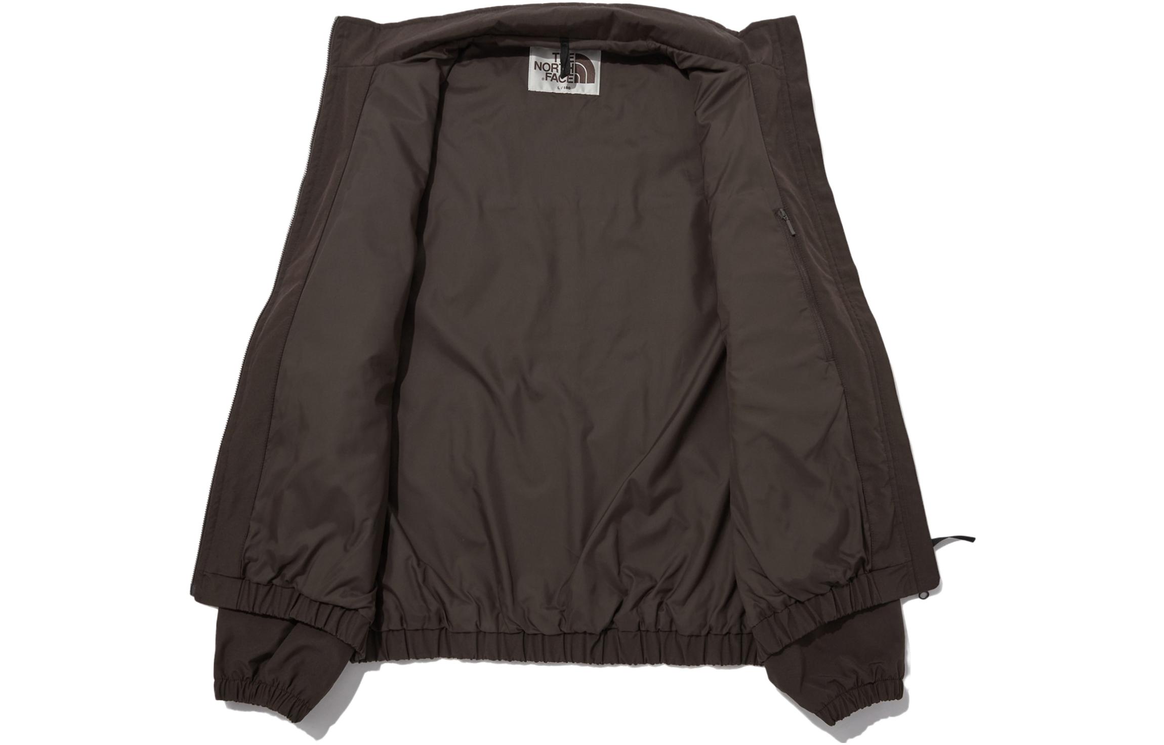 TNF  Brown Logo Embroidered Stand Collar Zip Jacket NJ3BP51M 圖 4