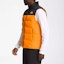 Shop THE NORTH FACE Rompi Puffer Logo Colorblock Orange NF0A47DT-84P