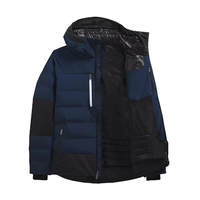 TNF Colorblock Waterproof Down Jacket with Logo and Hood. NF0A7UTR-92A