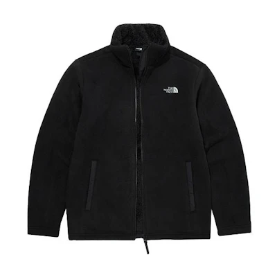 TNF Furry EX Fleece Jacket Black Full-Zip Logo Pullover. NJ4FM63A