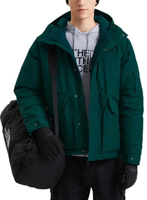 THE NORTH FACE Green Waterproof Hooded Down Jacket with Logo & Zip Pockets NF0A7QT6-D7V Shop THE NORTH FACE Green Waterproof Hooded Down Jacket with Logo & Zip Pockets NF0A7QT6-D7V