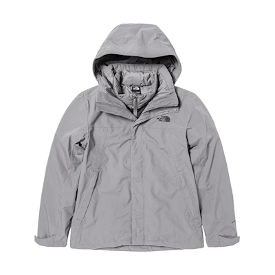 TNF Grey Waterproof Windproof Insulated 3-in-1 Jacket. NF0A81QS-A91