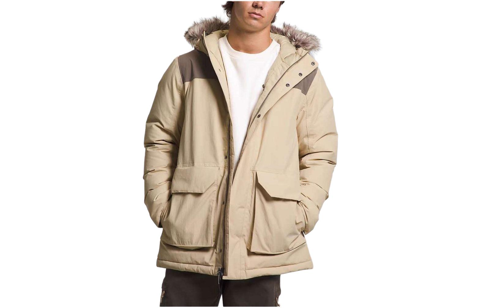 Order 北面卡其色拼接连帽防水防风外套. NF0A7UWR-3X4