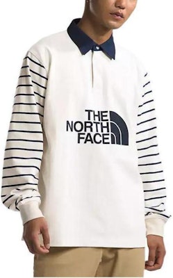 The North Face Logo Long Sleeve Casual Striped Shirt - White NF0A8704-SVO Lookbook The North Face Logo Long Sleeve Casual Striped Shirt - White NF0A8704-SVO