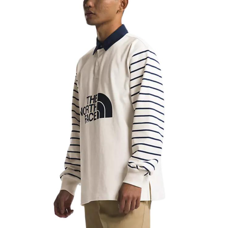 Details for The North Face  Logo Long Sleeve Casual Striped Shirt - White NF0A8704-SVO