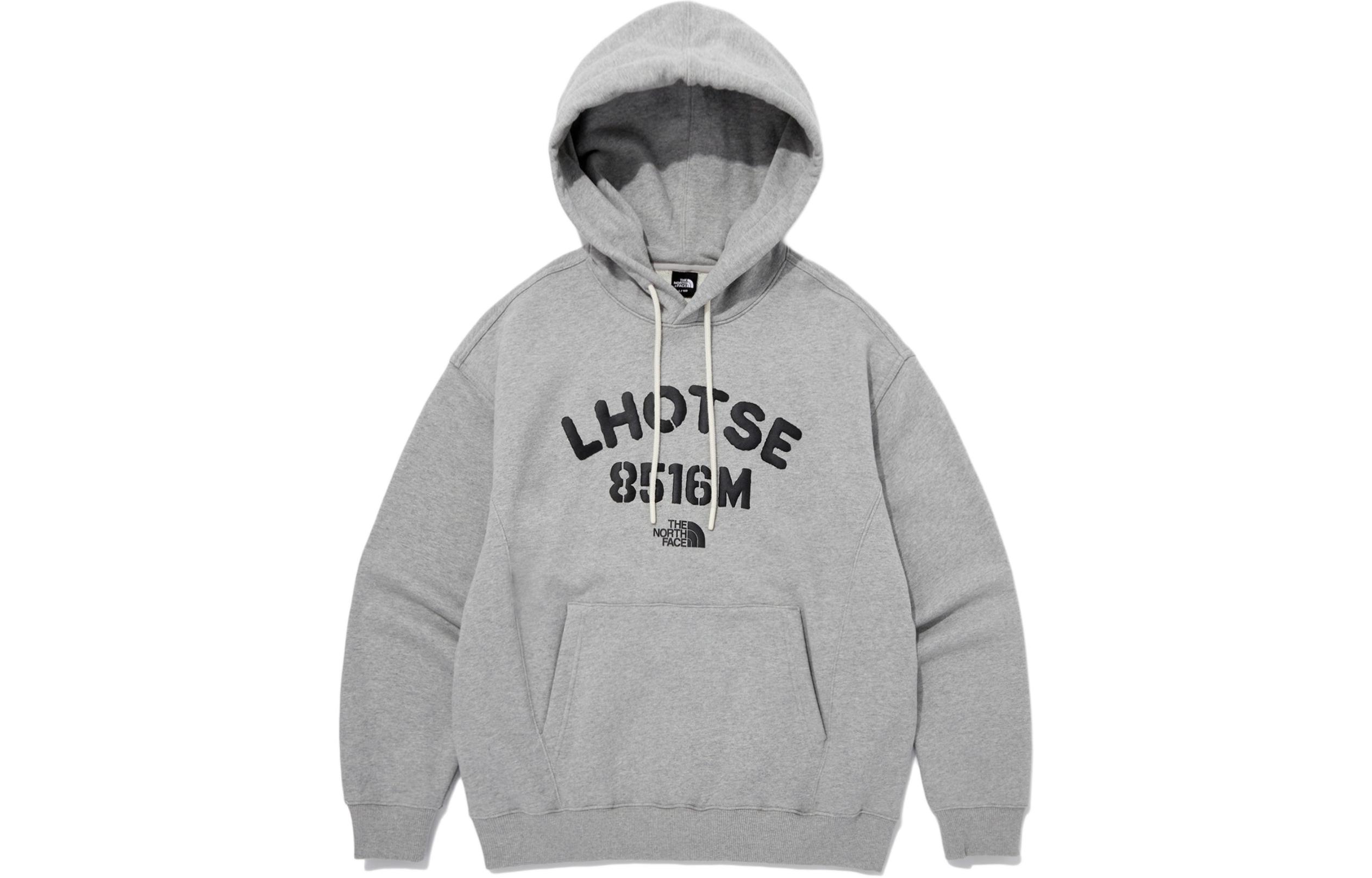 The North Face  Logo Print Pullover Hoodie Gray Long Sleeve Casual Sweatshirt NM5PQ03A