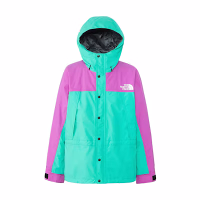 TNF Multicolor Logo Print Colorblock Hooded Zip Jacket. NP62236-AQ