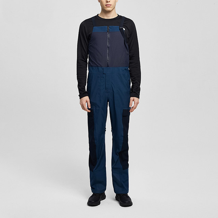 Lookbook THE NORTH FACE Celana Outdoor Tahan Air & Bernapas dengan Suspender Biru NF0A4QXHSG5