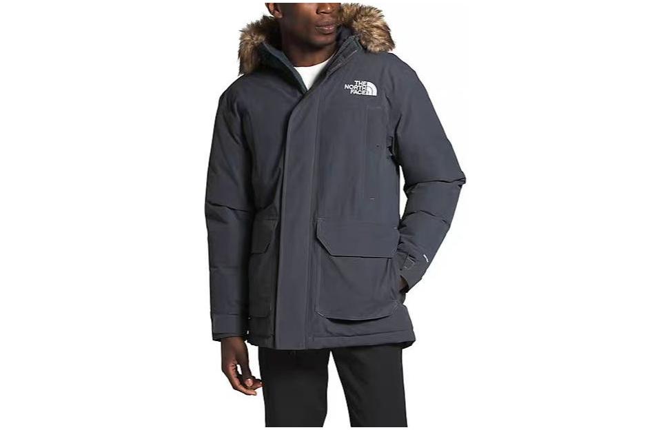 Order 北面纯色连帽拉链派克外套浅灰色 NF0A7UWR-174