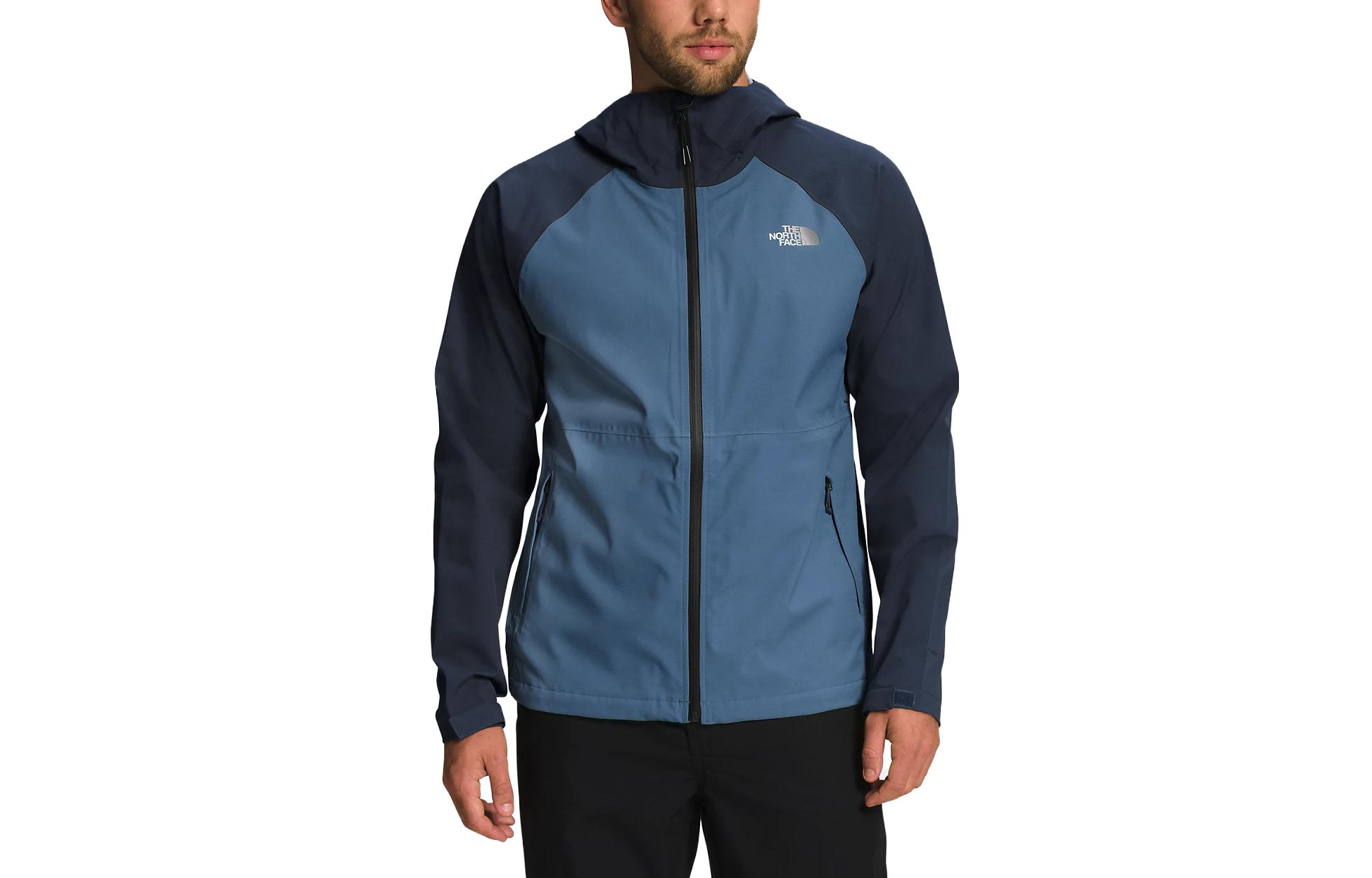 Order 北面Logo印花蓝色连帽夹克 NF0A7ZXI-96P