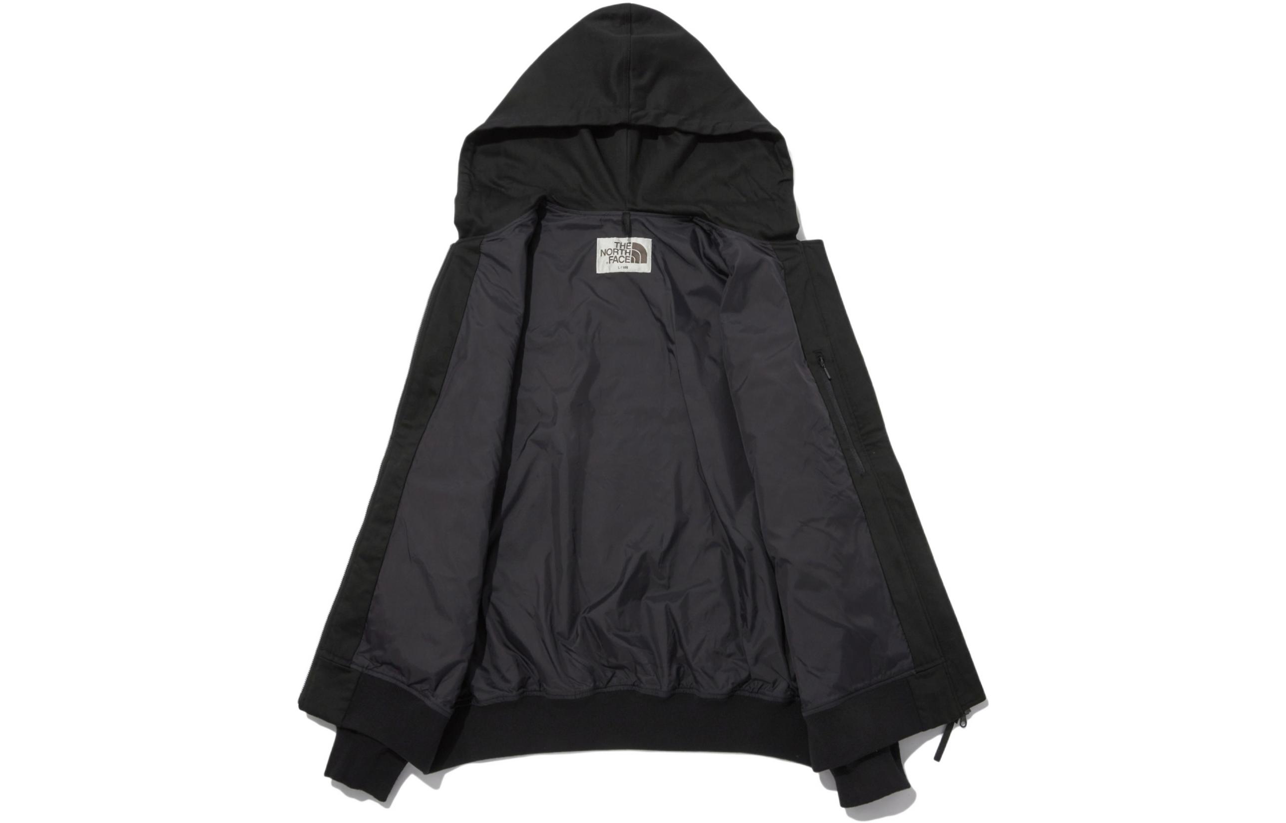THE NORTH FACE  Solid Logo Zip-Up Hoodie Sweatshirt Dark Black. NJ3BP04J 圖 4