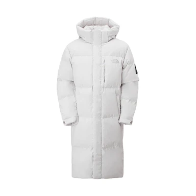 TNF White Puffer Down Jacket Hooded Casual Loose Fit. NC1DP50K