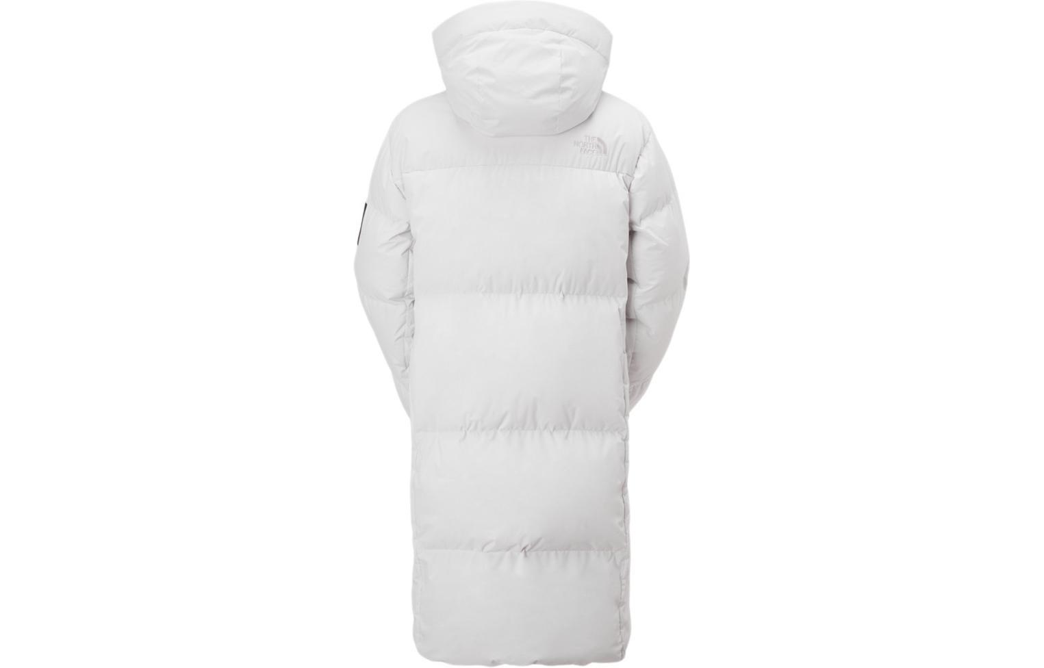 Lookbook 노스페이스 화이트 푸퍼 다운 자켓 후드 캐주얼 루즈핏. NC1DP50K