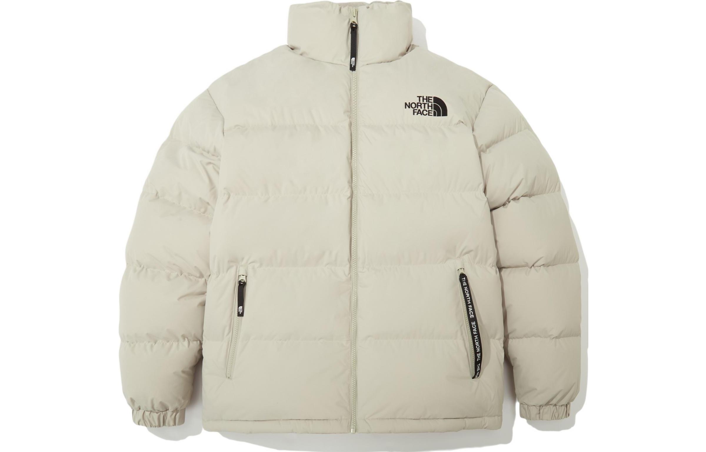TNF  Winter Puffer Jacket Beige with Logo and Zipper Design. NJ1DN61L 圖 2