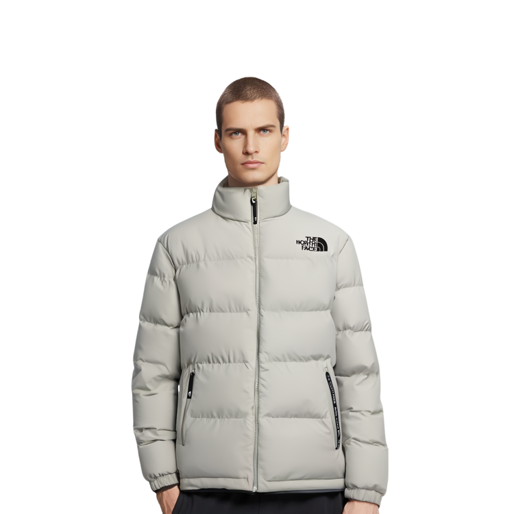 TNF  Winter Puffer Jacket Beige with Logo and Zipper Design. NJ1DN61L 圖 5