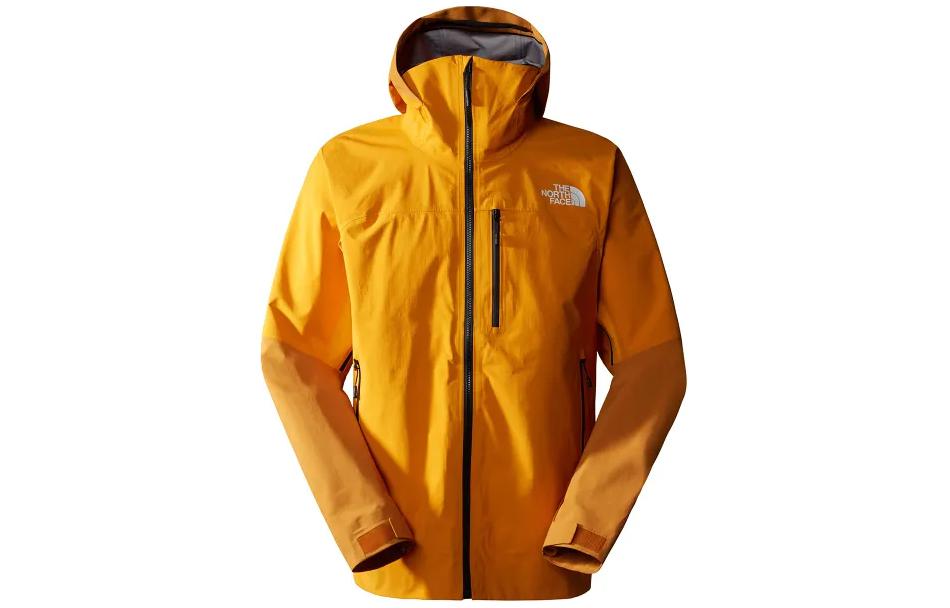 The North Face  Yellow Slim Fit Logo Patch Printed Hoodie Jacket. NF0A7UTD-93Q