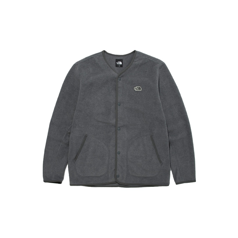 TNF Acampo Logo Fleece Snap-Button Cardigan Jacket Grey NJ5JM53C