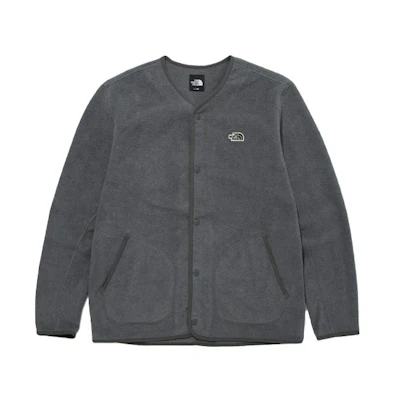 TNF Acampo Logo Fleece Snap-Button Cardigan Jacket Grey NJ5JM53C