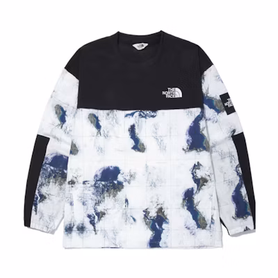 TNF Albany Crewneck Embroidered Logo Colorblock Sweatshirt Blue Unisex NM5MN04N