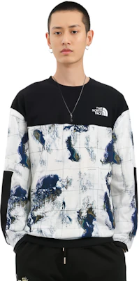 The North Face Albany 刺繡LOGO拼色圓領運動衫 藍色 男女款 NM5MN04N Shop The North Face Albany 刺繡LOGO拼色圓領運動衫 藍色 男女款 NM5MN04N