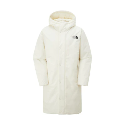TNF Alcan Heat White Hooded Mid-Length Unisex Parka Jacket NC3NP51K