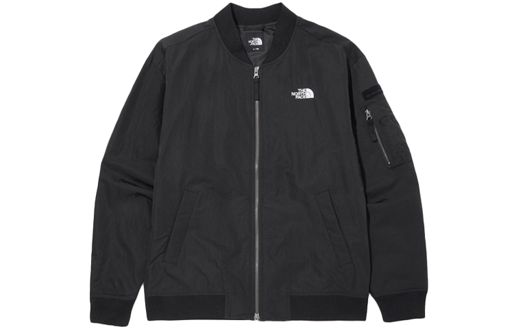 The North Face All-round Bomber Jacket Unisex Black with Letter Logo Print NJ3BN02A