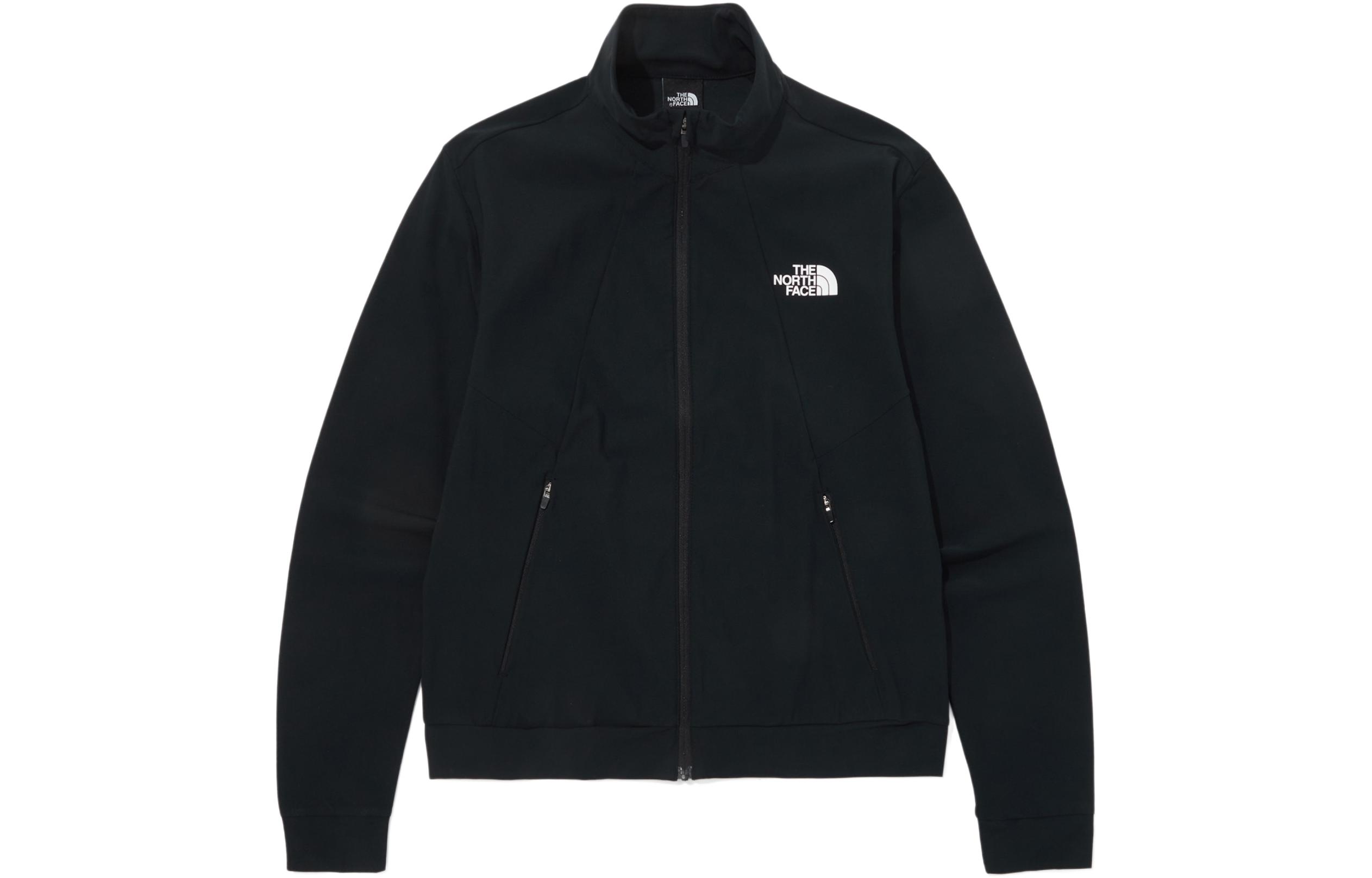 TNF All Train Letter Logo Print Relaxed Zip Jacket Black Unisex NJ5JQ00A