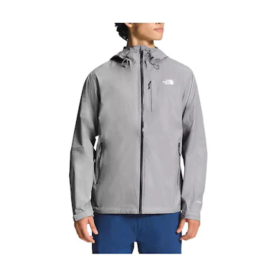 TNF Alta Vista Grey Logo Print Waterproof Jacket Hoodie Mens NF0A7QAW-A91