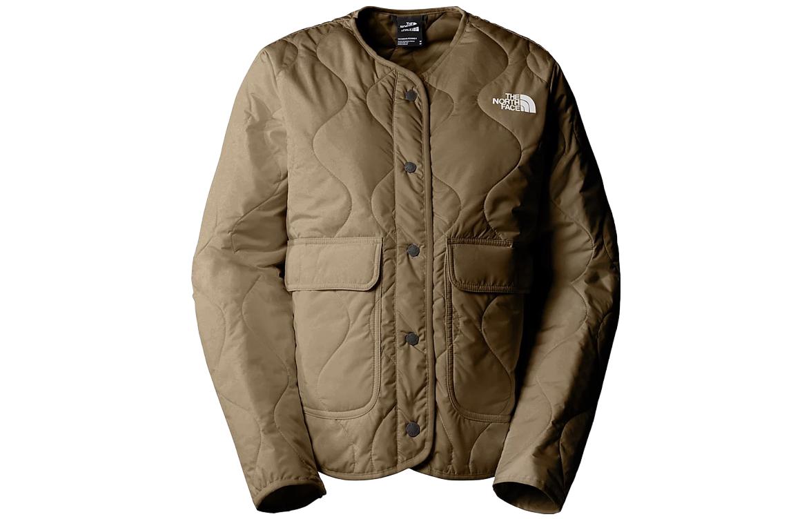 TNF Ampato Quilted Collarless Jacket Unisex Brown NF0A83ID-173