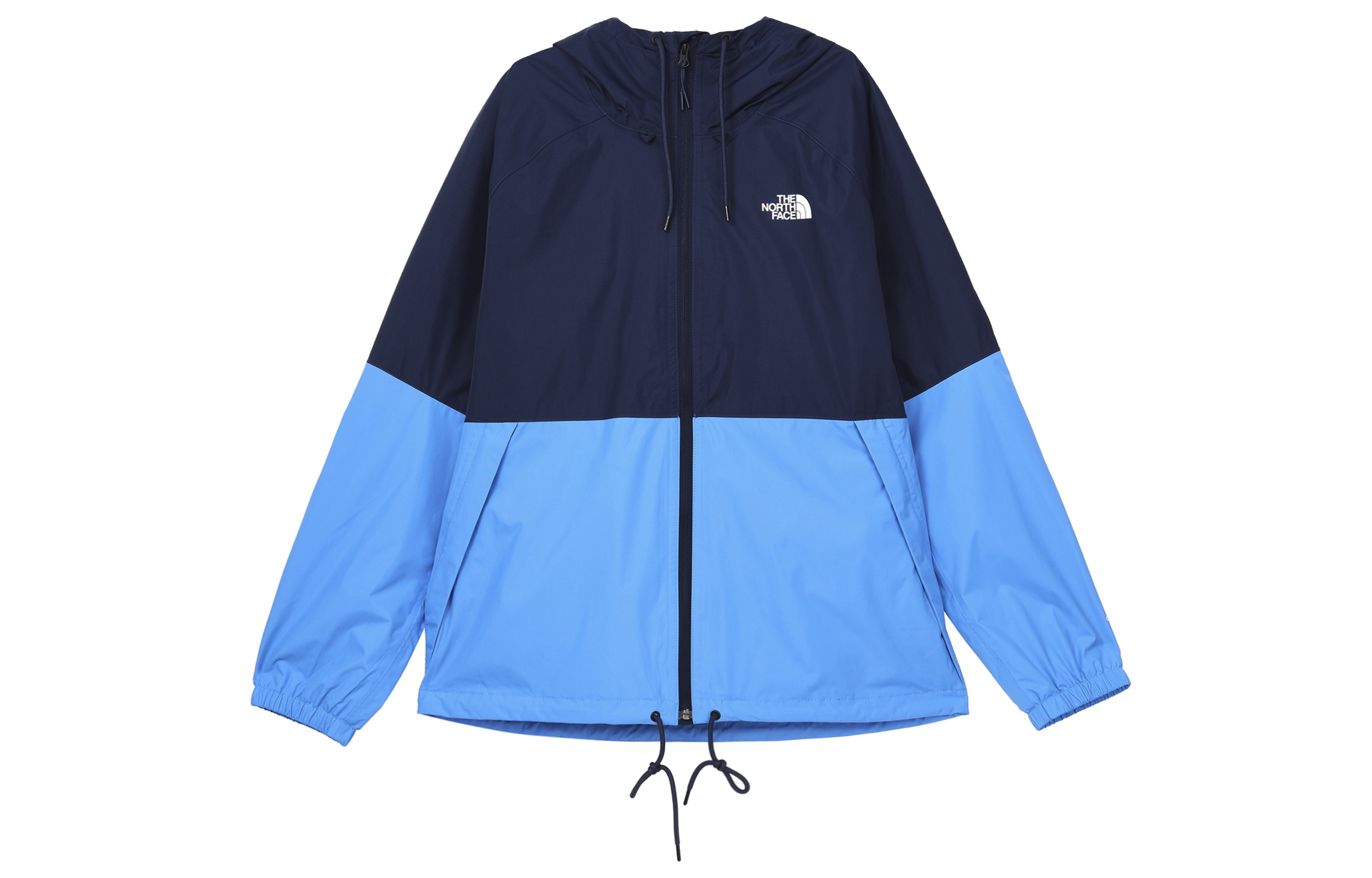 Order The North Face Antora Jaket Zip Hoodie Lelaki Hitam Biru Logo Print Colorblock NF0A7QF3-TK5