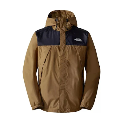 TNF Antora Colorblock Waterproof Hooded Jacket Gray Brown . NF0A7QEY-YU3