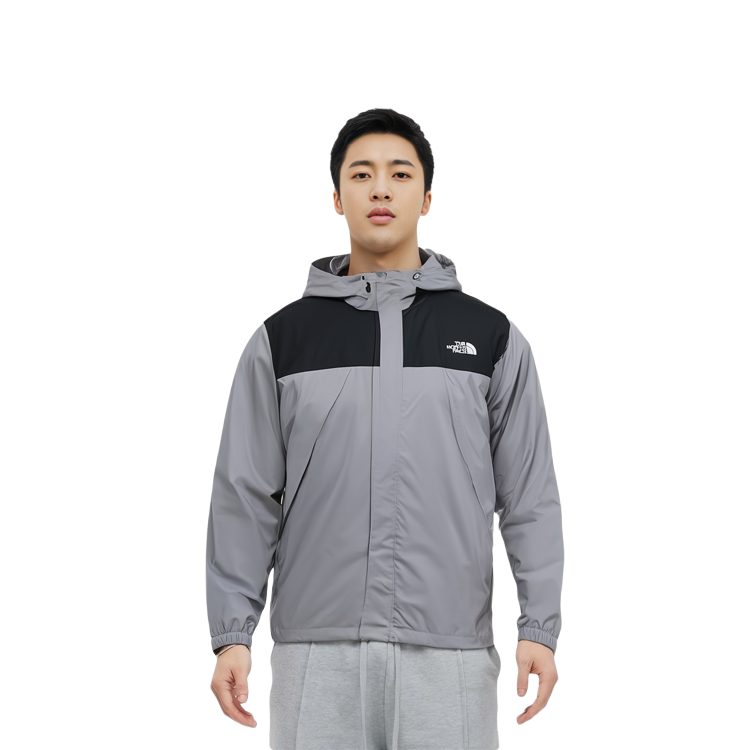 TNF Antora Colorblock Windproof Waterproof Hooded Jacket Grey Men NF0A7ZUB-0GY 圖 11