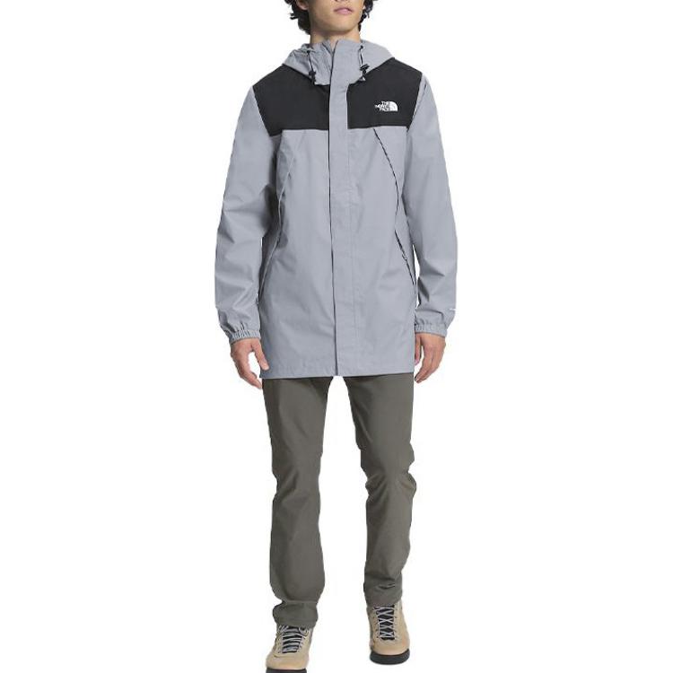 TNF Antora Colorblock Windproof Waterproof Hooded Jacket Grey Men NF0A7ZUB-0GY 圖 4