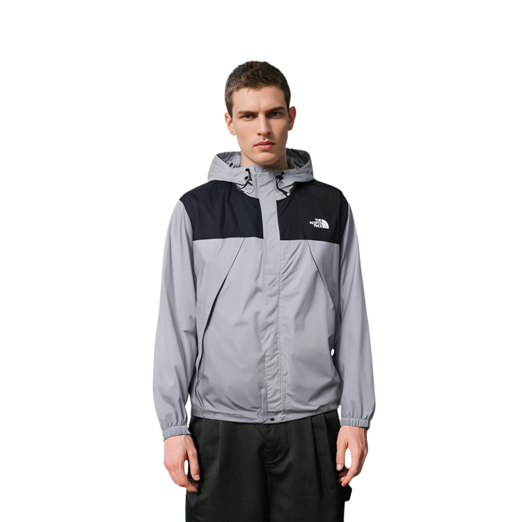 TNF Antora Colorblock Windproof Waterproof Hooded Jacket Grey Men NF0A7ZUB-0GY 圖 9