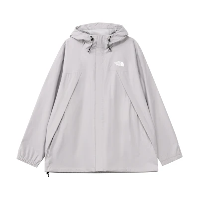 TNF Antora Light Grey Hooded Waterproof Windbreaker Jacket NF0A84K1-A91
