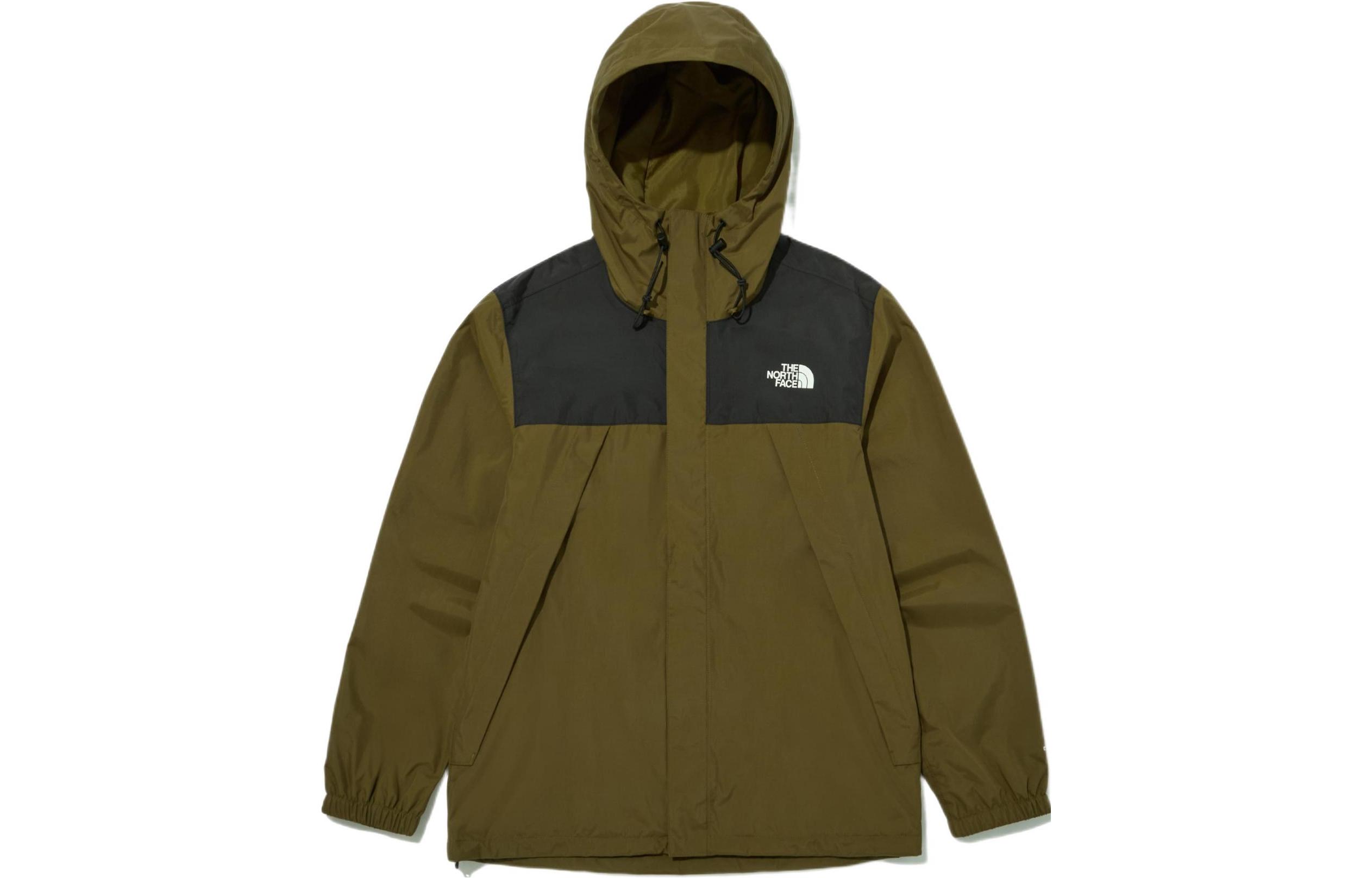 TNF Antora Logo Print Green Zip Hoodie Jacket Unisex NJ2HN71B