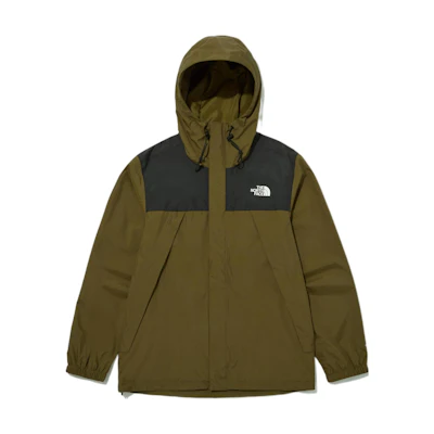 TNF Antora Logo Print Green Zip Hoodie Jacket Unisex NJ2HN71B
