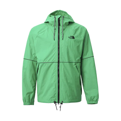 TNF Antora Rain Hooded Jacket Green Rainproof Zip Jacket NF0A86PC-PO8