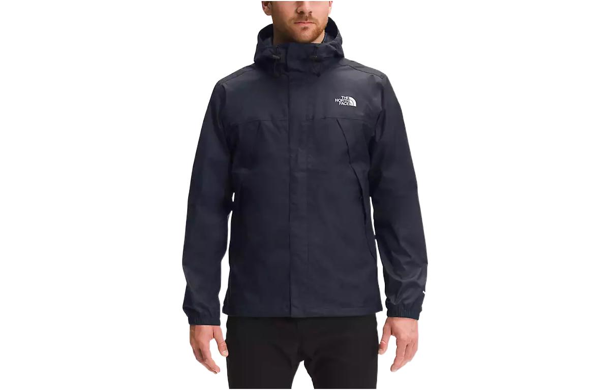 The North Face Antora Solid Logo Waterproof Hooded Jacket Navy Blue Men’s NF0A7QEY-RG1