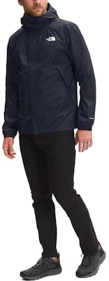 The North Face Antora Jaket Waterproof Logo Solid Navy Blue Pria NF0A7QEY-RG1 Lookbook The North Face Antora Jaket Waterproof Logo Solid Navy Blue Pria NF0A7QEY-RG1