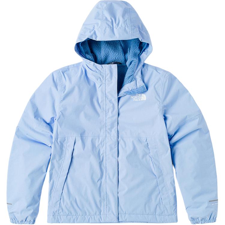 The North Face Antora Waterproof Hooded Jacket Solid Blue Youth Casual NF0873R