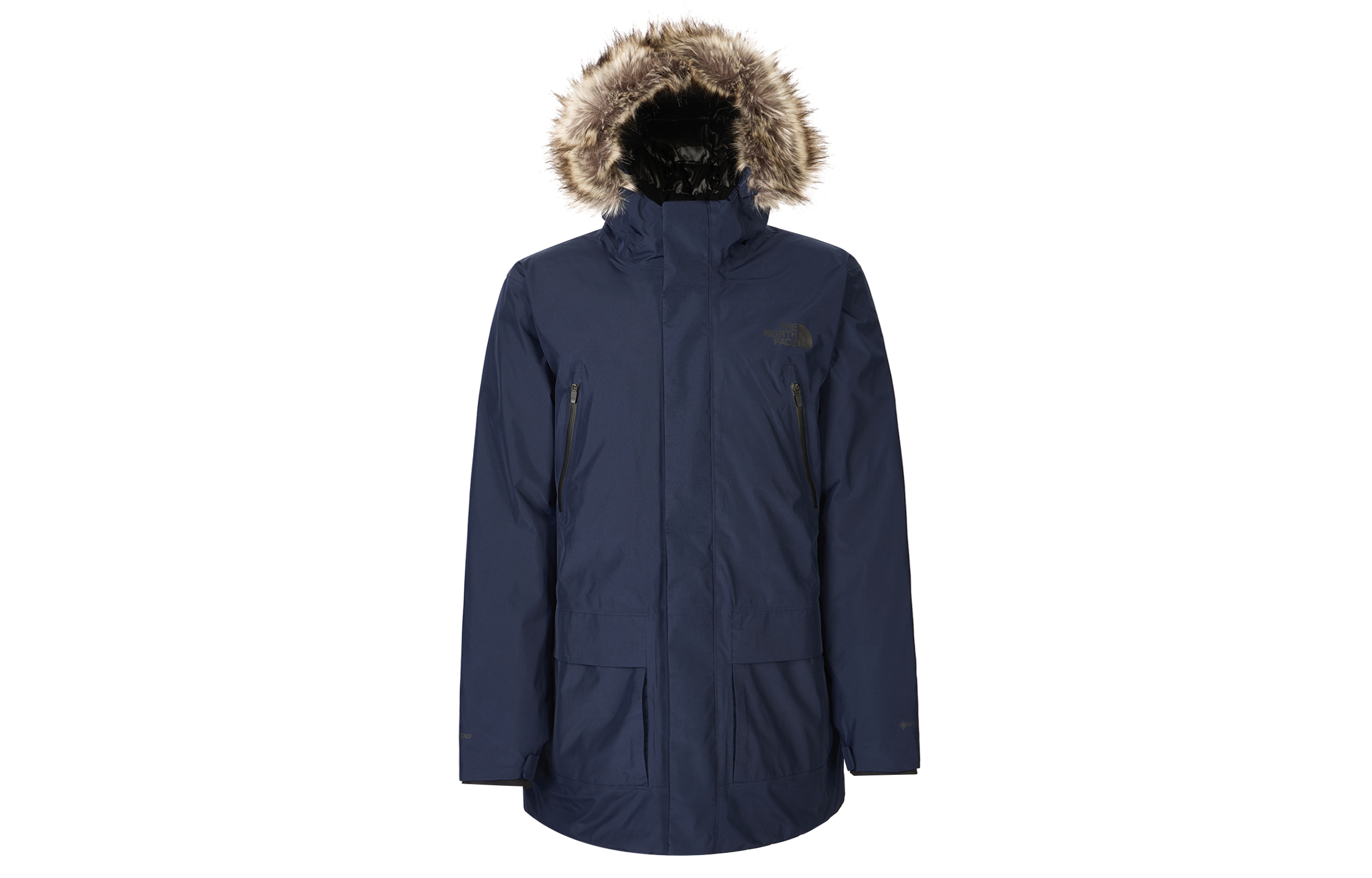 The North Face Arctic Parka GTX Solid Blue Hooded Jacket NF0A84I3-8K2