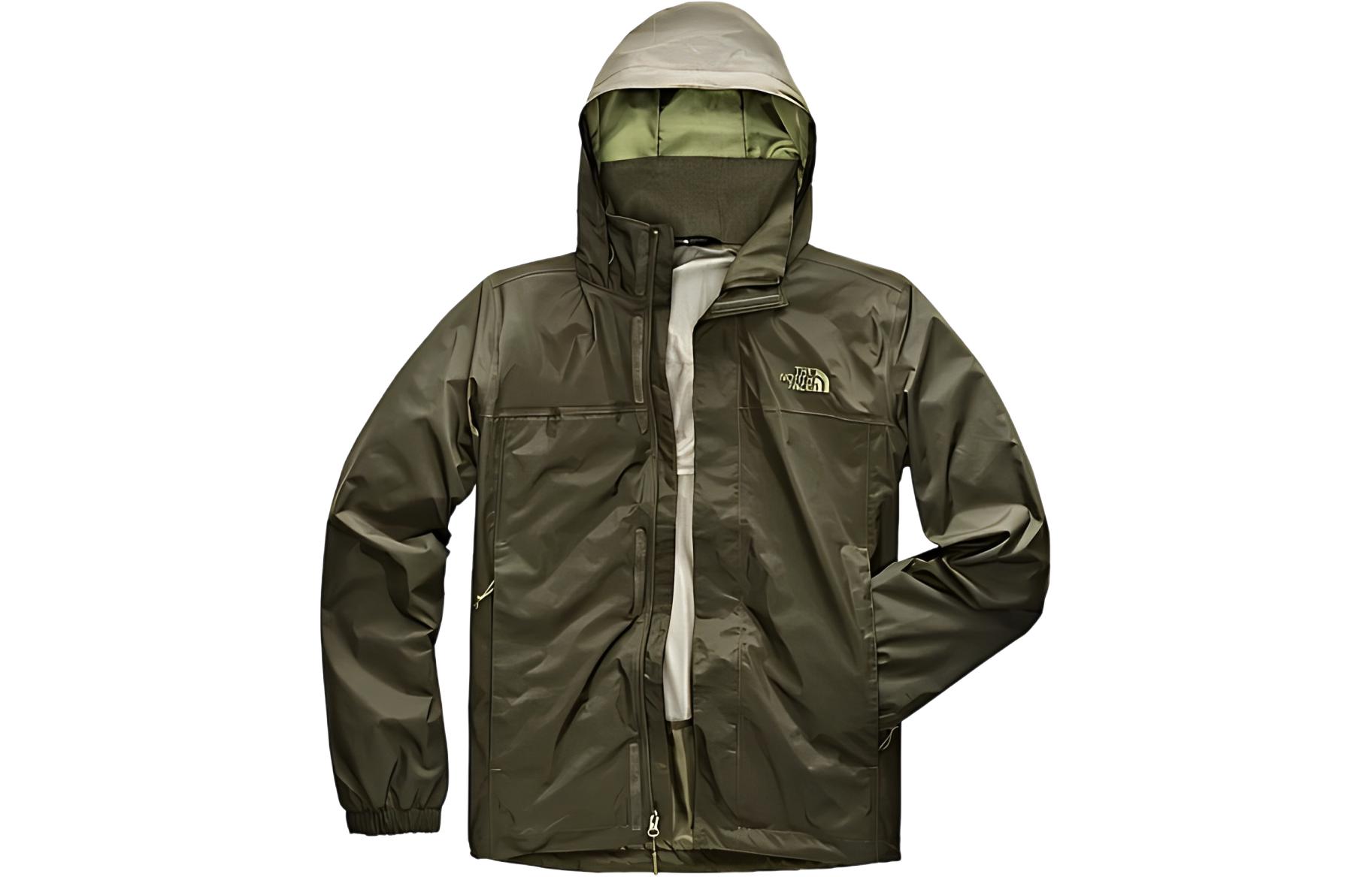 TNF Army Green Logo Printed Zip-Up Hooded Jacket NF0A2VD5-21l