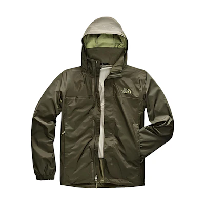 TNF Army Green Logo Printed Zip-Up Hooded Jacket NF0A2VD5-21l