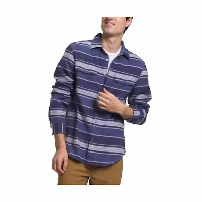 TNF Arroyo Slim Fit Long Sleeve Flannel Shirt Navy NF0A4QPJ-OMT
