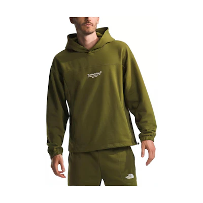 TNF AXYS Olive Hoodie with Back Logo Print Pullover NF0A86W4-PIB