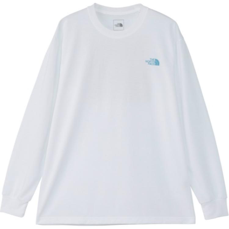 TNF Back Logo Print Crewneck Long Sleeve Sweatshirt White NT12450W