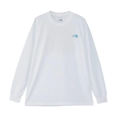 TNF Back Logo Print Crewneck Long Sleeve Sweatshirt White NT12450W